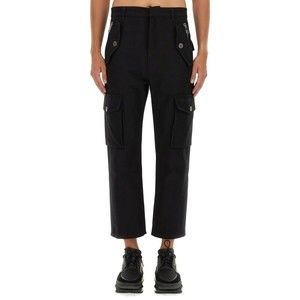 Balmain Cropped Black Cargo Pants - NWT